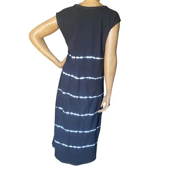 Universal Thread Casual Tee-Shirt Midi Dress Sz S Tie Dye Stripe #134P - Picture 4 of 6